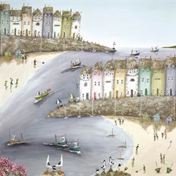 Bright and Breezy by Rebecca Lardner - Box Canvas sized 30x30 inches. Available from Whitewall Galleries